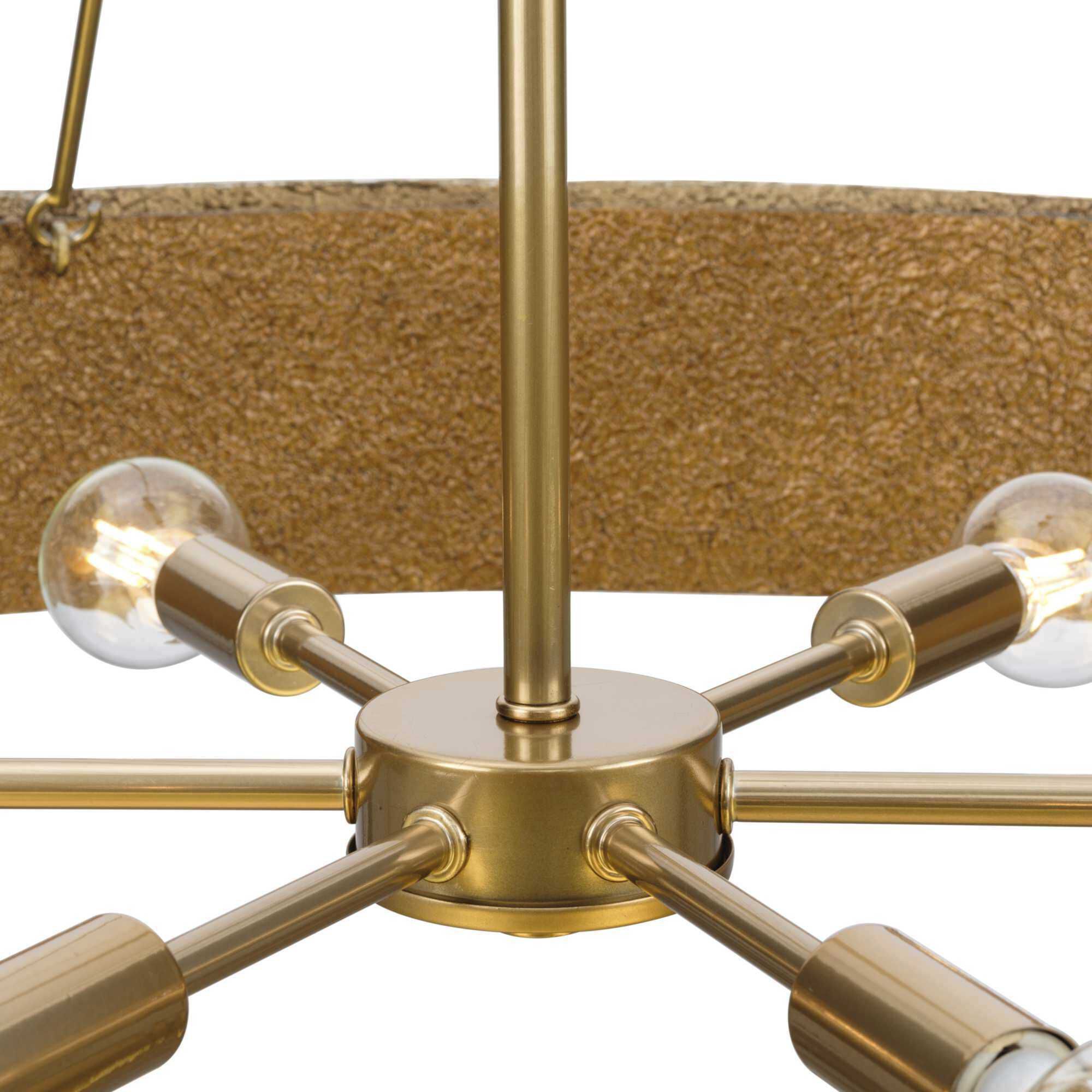 Lusail 6 Light 32 inch Soft Gold Chandelier Ceiling Light, Design Series