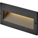 Taper 12v 2.50 watt Satin Black Landscape Step Light, Horizontal