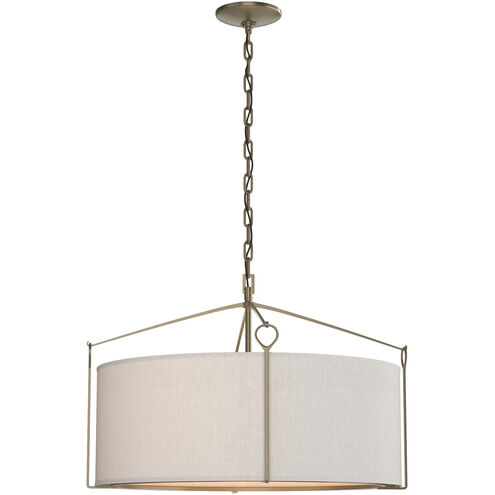 Bow 4 Light 23.8 inch Soft Gold Pendant Ceiling Light in Flax