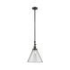 Franklin Restoration X-Large Cone LED 12 inch Oil Rubbed Bronze Mini Pendant Ceiling Light in Clear Glass, Franklin Restoration