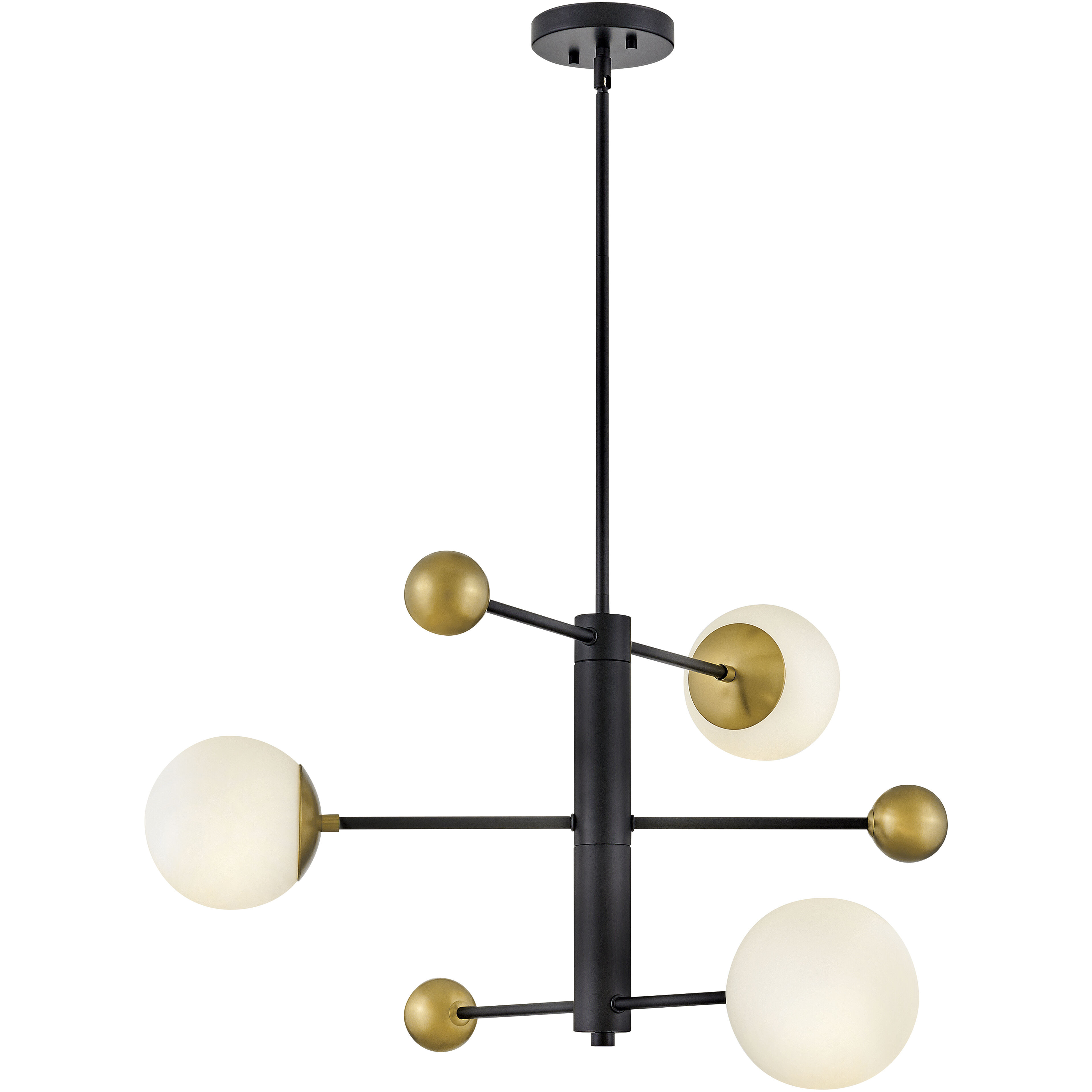 Auggie LED 31 inch Black Chandelier Ceiling Light