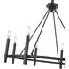 Skyva 8 Light 30 inch Matte Black Chandelier Ceiling Light