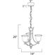 Madera 3 Light 19 inch Satin Silver Mini Chandelier Ceiling Light