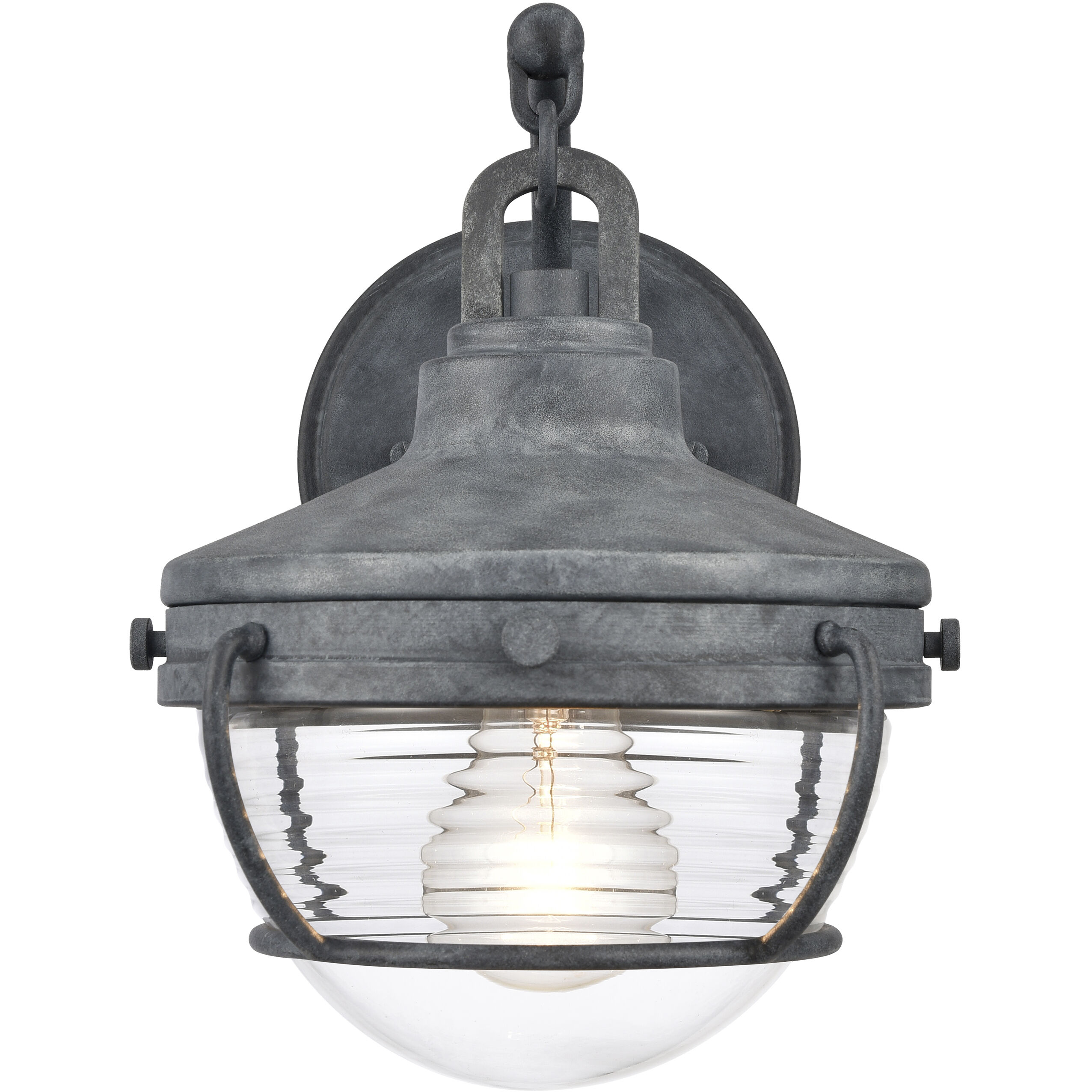 Eastport 1 Light 10 inch Aged Zinc Outdoor Wall Sconce