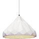 Radiance Collection 1 Light 12 inch Matte Black and Gloss White and White Pendant Ceiling Light