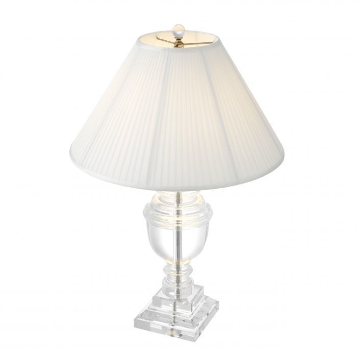 Noble 25.98 inch 100 watt Crystal Glass Table Lamp Portable Light