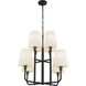 Alora Mood Plisse 8 Light 30 inch Matte Black Chandelier Ceiling Light