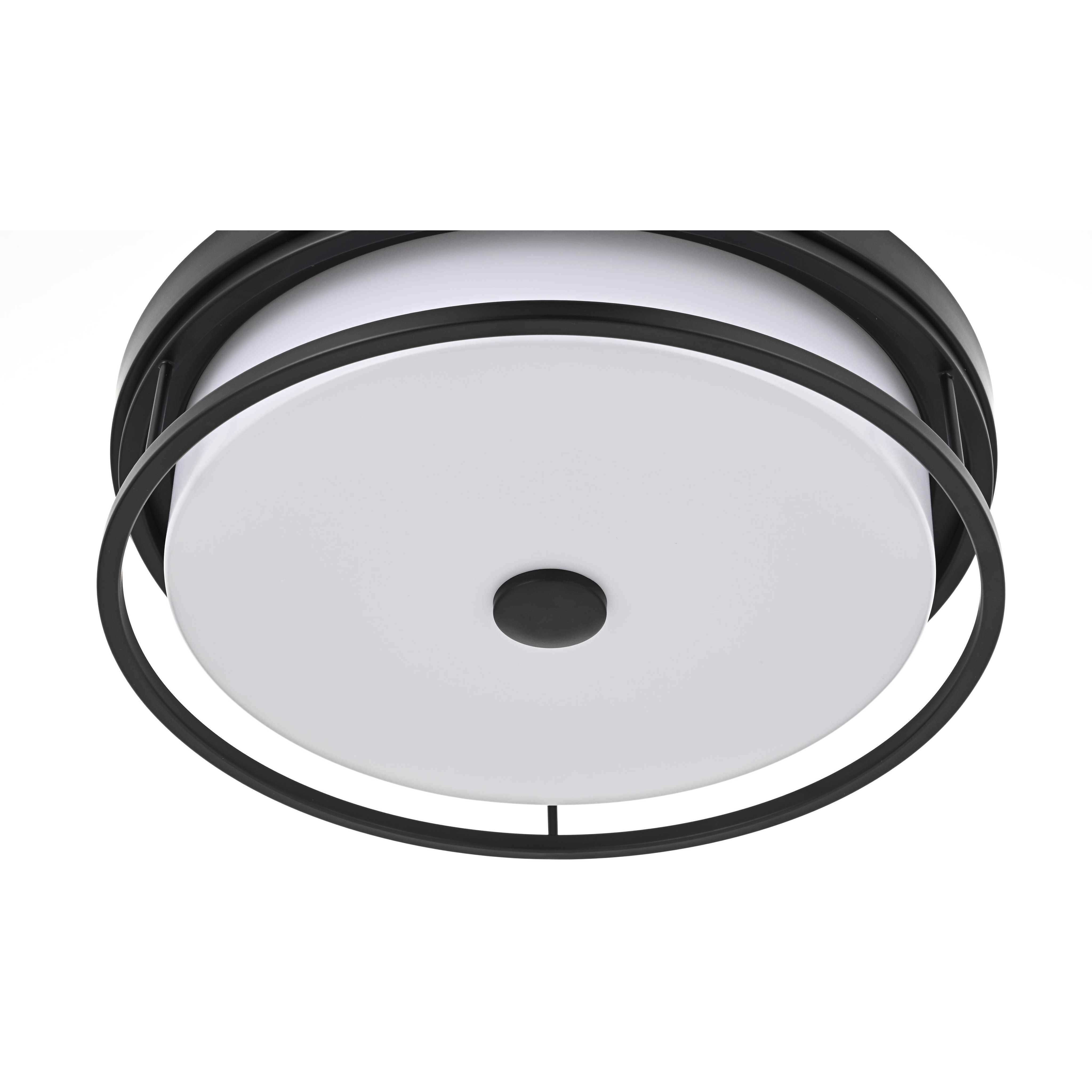 Kolson 16 inch Black Flush Mount Ceiling Light