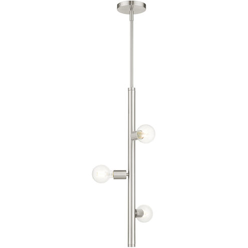Bannister 3 Light 6 inch Brushed Nickel Pendant Ceiling Light