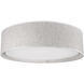 Dalton LED 16 inch Beige Flush Mount Ceiling Light in Textured Linen Shade