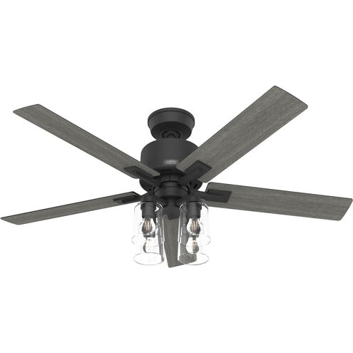 Techne 52 inch Matte Black with Dark Gray Oak/Matte Black Blades Ceiling Fan