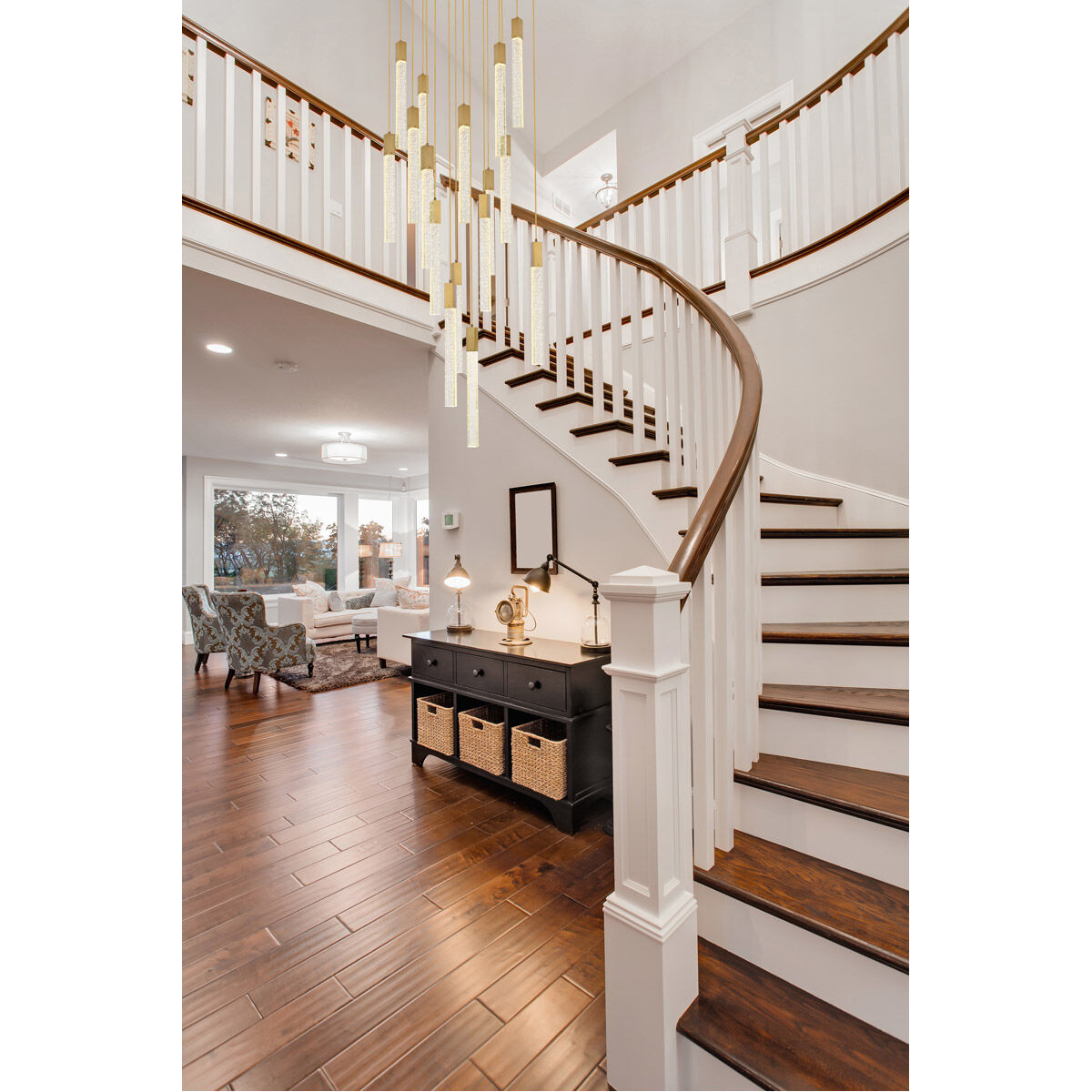 Weston 16 Light 30 inch Satin Gold Pendant Ceiling Light