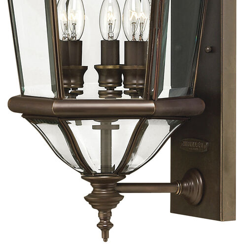 Augusta LED 27 inch Copper Bronze Outdoor Wall Mount Lantern, Small