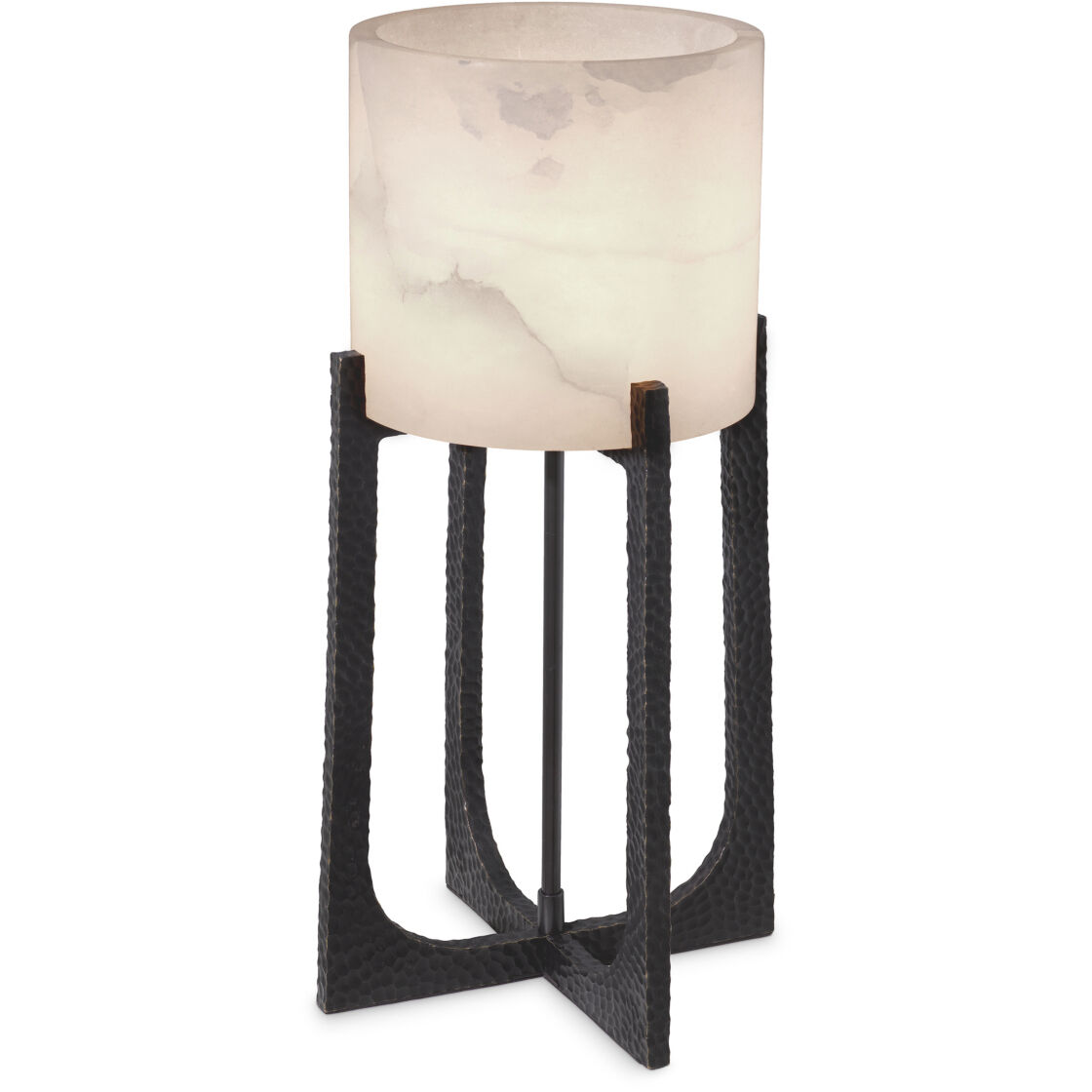 Fraser 22.24 inch 40 watt Bronze Highlight with Alabaster Table Lamp Portable Light, Small