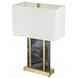 Anita 25.5 inch 40.00 watt Gold and Black with White Table Lamp Portable Light