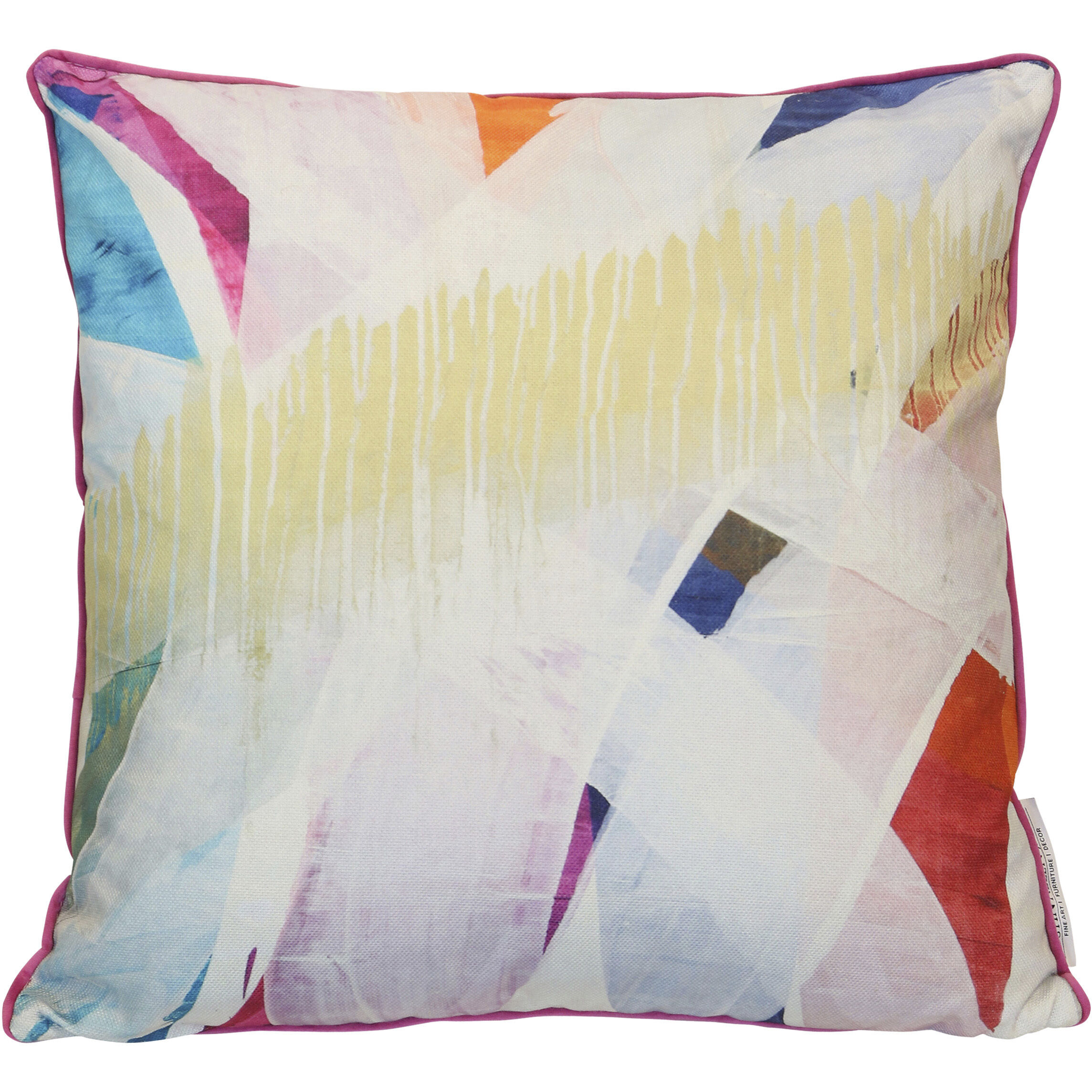 Colorful Layers 22 inch Multicolor Pillow in 22" x 22"
