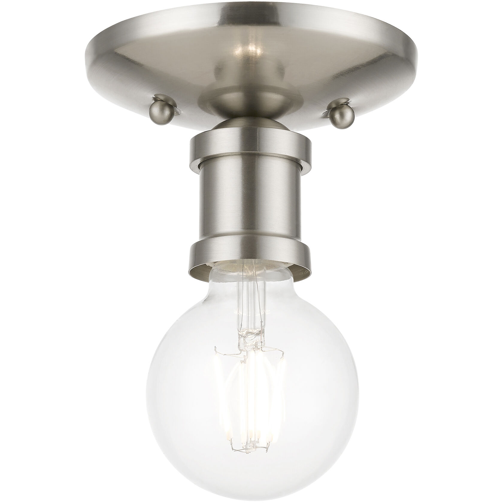 Lansdale 1 Light 5 inch Brushed Nickel Single Flush Mount Ceiling Light, Single