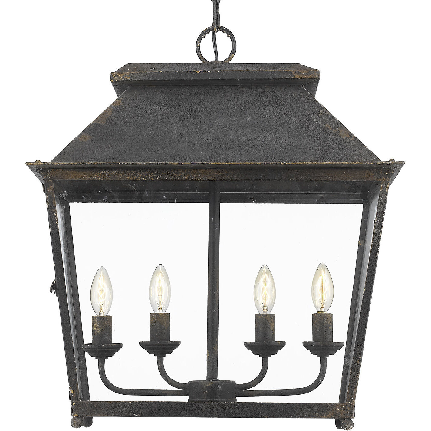 Abingdon 4 Light 21.25 inch Antique Black Iron Pendant Ceiling Light