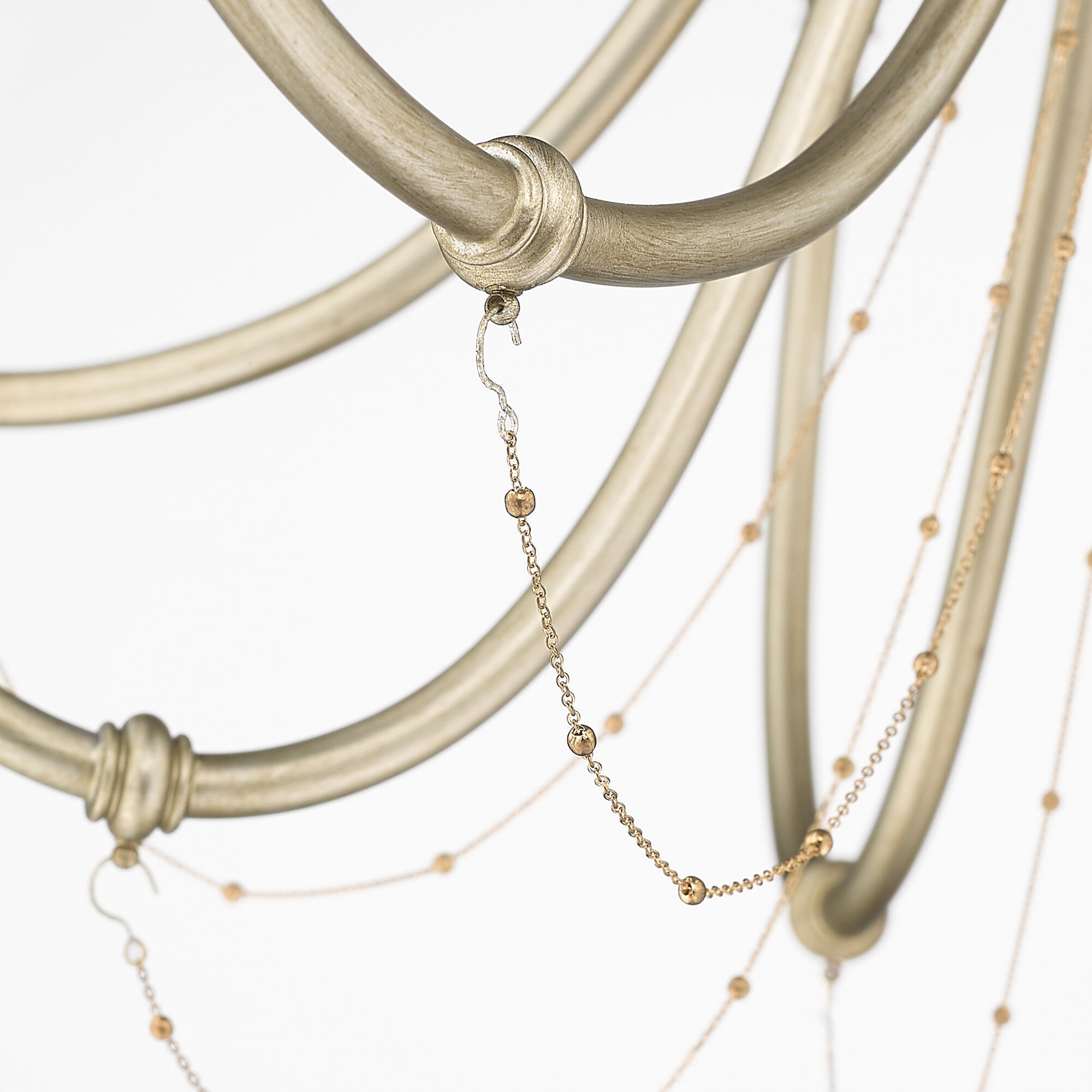 Kamila 24 inch 60.00 watt White Gold Chandelier Ceiling Light