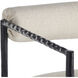 Barbana 39 inch Oxford White and Natural Iron Bar Stool