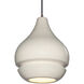 Radiance Collection 1 Light 8 inch Dark Bronze and White Crackle and Black Pendant Ceiling Light