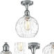 Edison Athens Water Glass 1 Light 8 inch Polished Chrome Semi-Flush Mount Ceiling Light