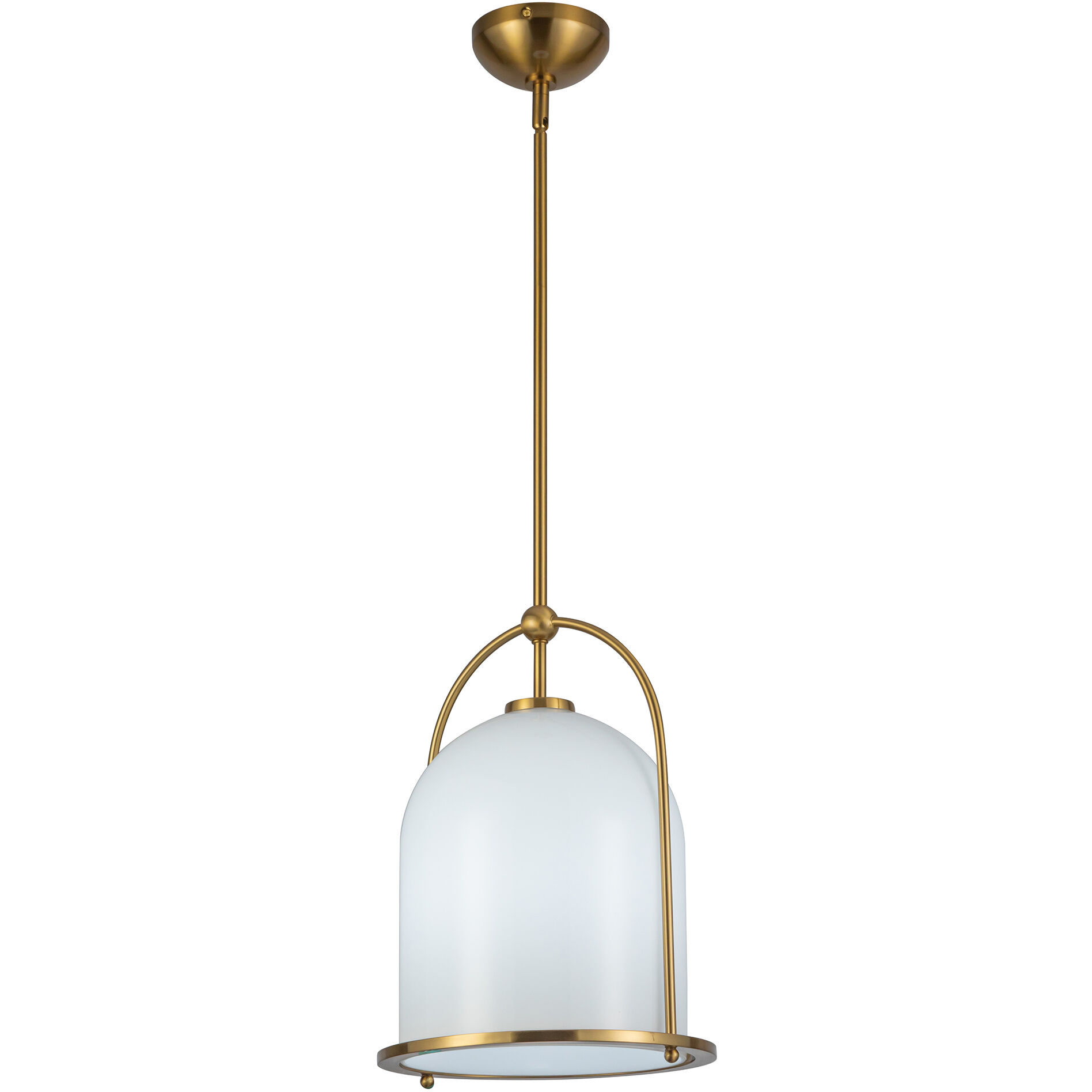 Dahlia 1 Light 11.5 inch Brushed Brass Pendant Ceiling Light