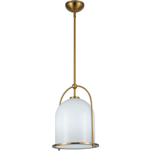 Dahlia 1 Light 11.5 inch Brushed Brass Pendant Ceiling Light