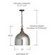 Inglewood 1 Light 15 inch Grey Wash and Dark Pewter Pendant Ceiling Light in Stone Seeded Mercury
