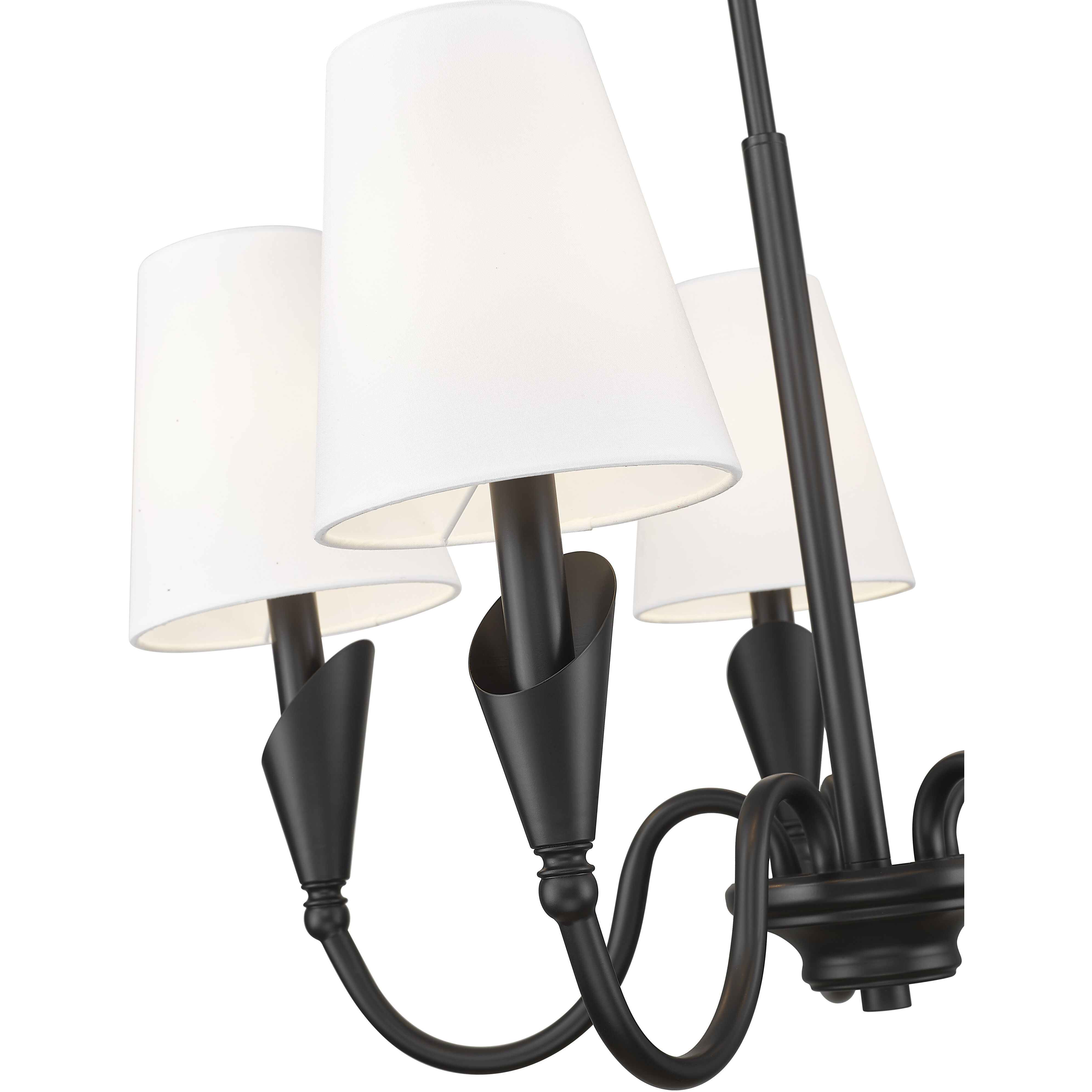 Claudelle 5 Light 24 inch Matte Black Chandelier Ceiling Light