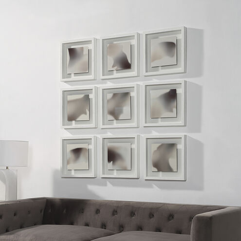 Harding White and Beige and Grey and Green Wall Decor, Set of 9