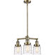 Franklin Restoration Bell LED 19 inch Antique Brass Chandelier Ceiling Light