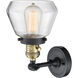Franklin Restoration Fulton LED 7 inch Black Antique Brass Sconce Wall Light, Franklin Restoration