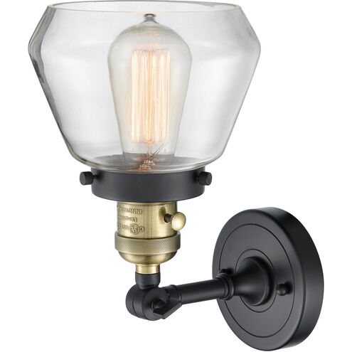 Franklin Restoration Fulton LED 7 inch Black Antique Brass Sconce Wall Light, Franklin Restoration