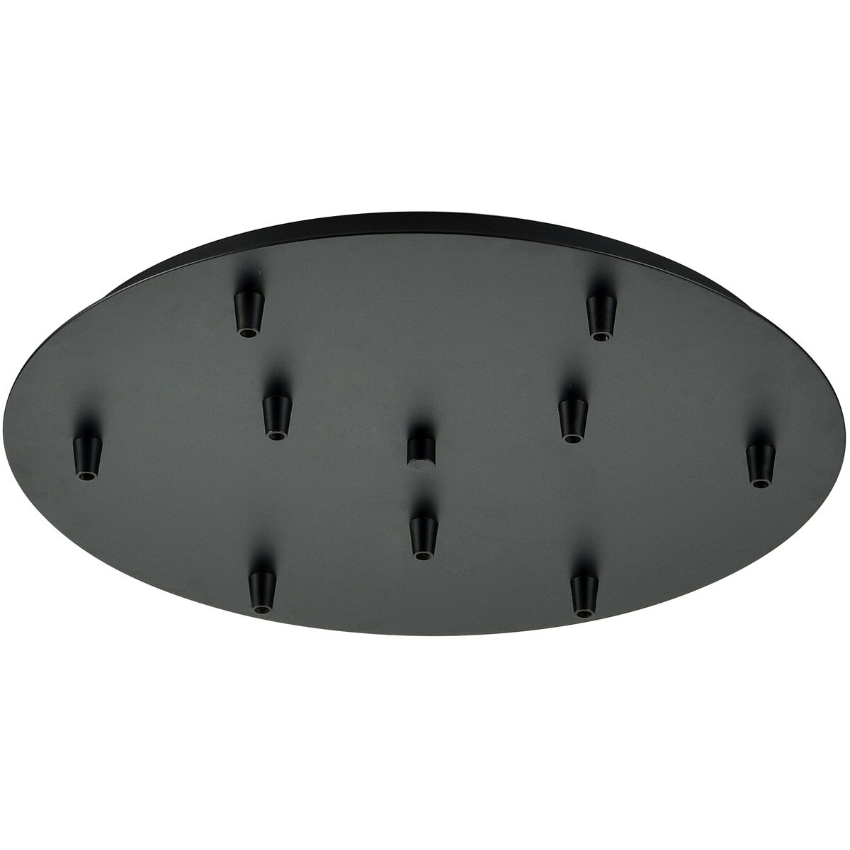 Custom Cord Matte Black Multi Port Canopy, Round