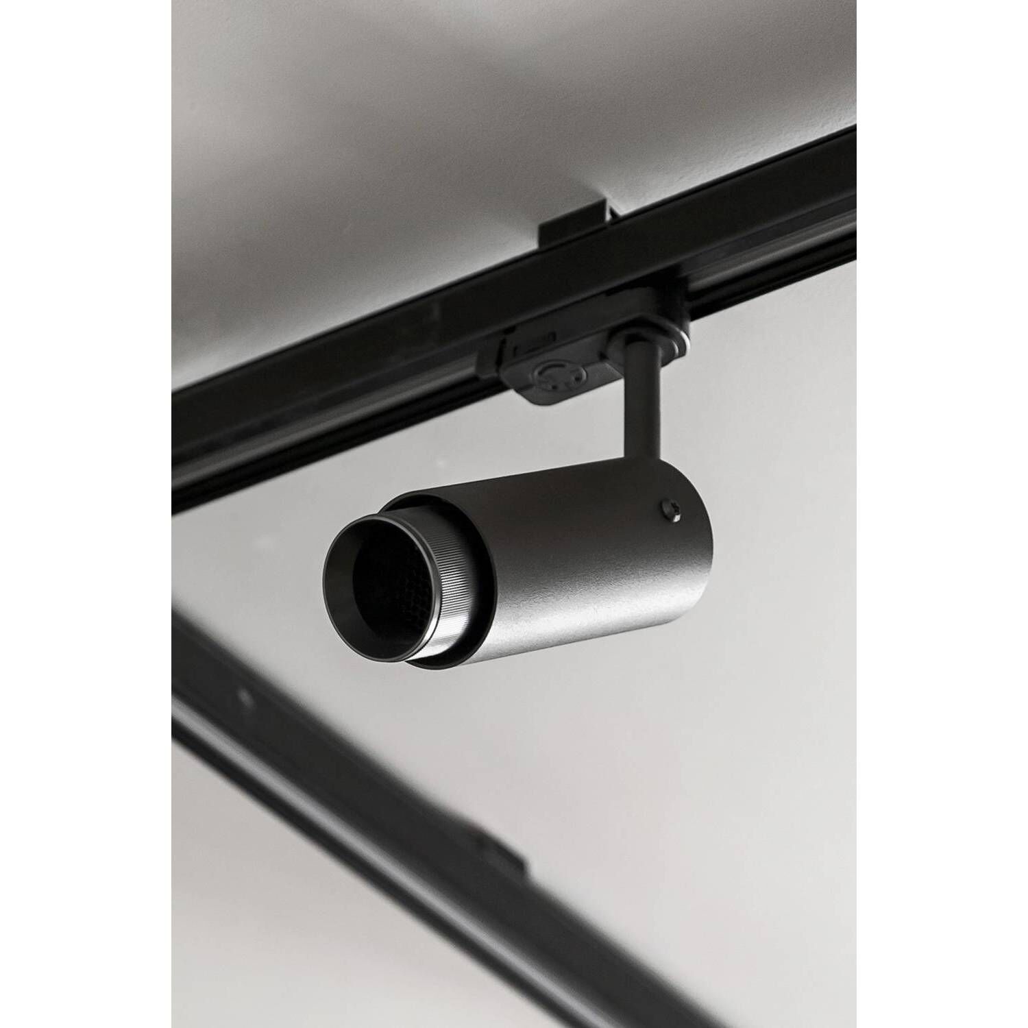 Exhaust Track 1 Light 110-120 Graphite / Burnt Steel Spotlight Ceiling Light