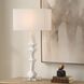 Mayme 37.5 inch 150 watt Matte White and Crystal Table Lamp Portable Light