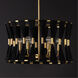 Bianca 6 Light 25 inch Black Rope and Patinaed Brass Pendant Ceiling Light