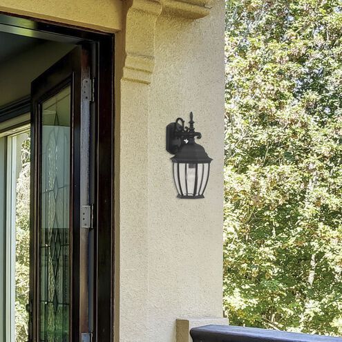 Tiverton 1 Light 18 inch Black Outdoor Wall Lantern