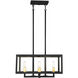 Harris 4 Light 18 inch Textured Black with Warm Brass Pendant Ceiling Light