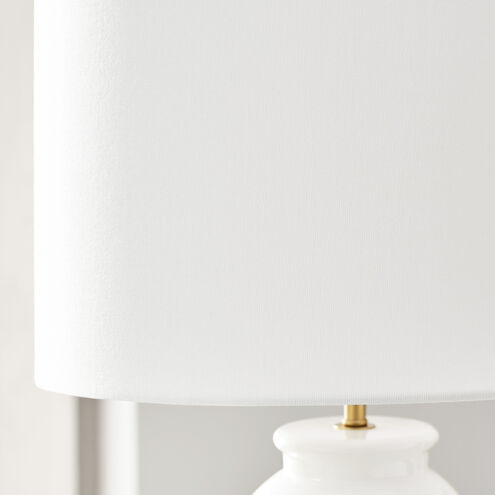 Drew & Jonathan Buckley 27.38 inch 9.00 watt Gloss White Table Lamp Portable Light