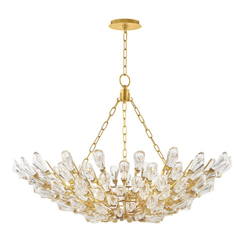 Tulip 12 Light 39.5 inch Gold Leaf Chandelier Ceiling Light