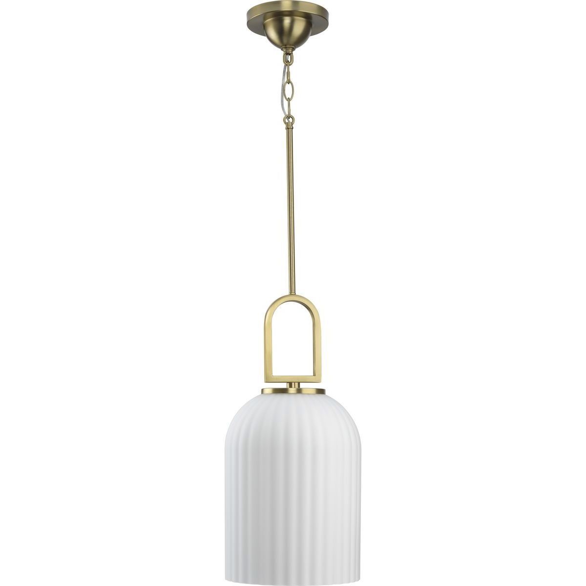 Stanza 1 Light 10.25 inch Brushed Gold Pendant Ceiling Light