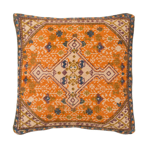 Shadi 22 X 22 inch Khaki and Teal Throw Pillow