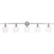 Gene 5 Light 47 inch Chrome Wall sconce Wall Light