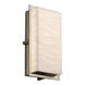 Porcelina 12 inch Brushed Nickel Outdoor Wall Sconce