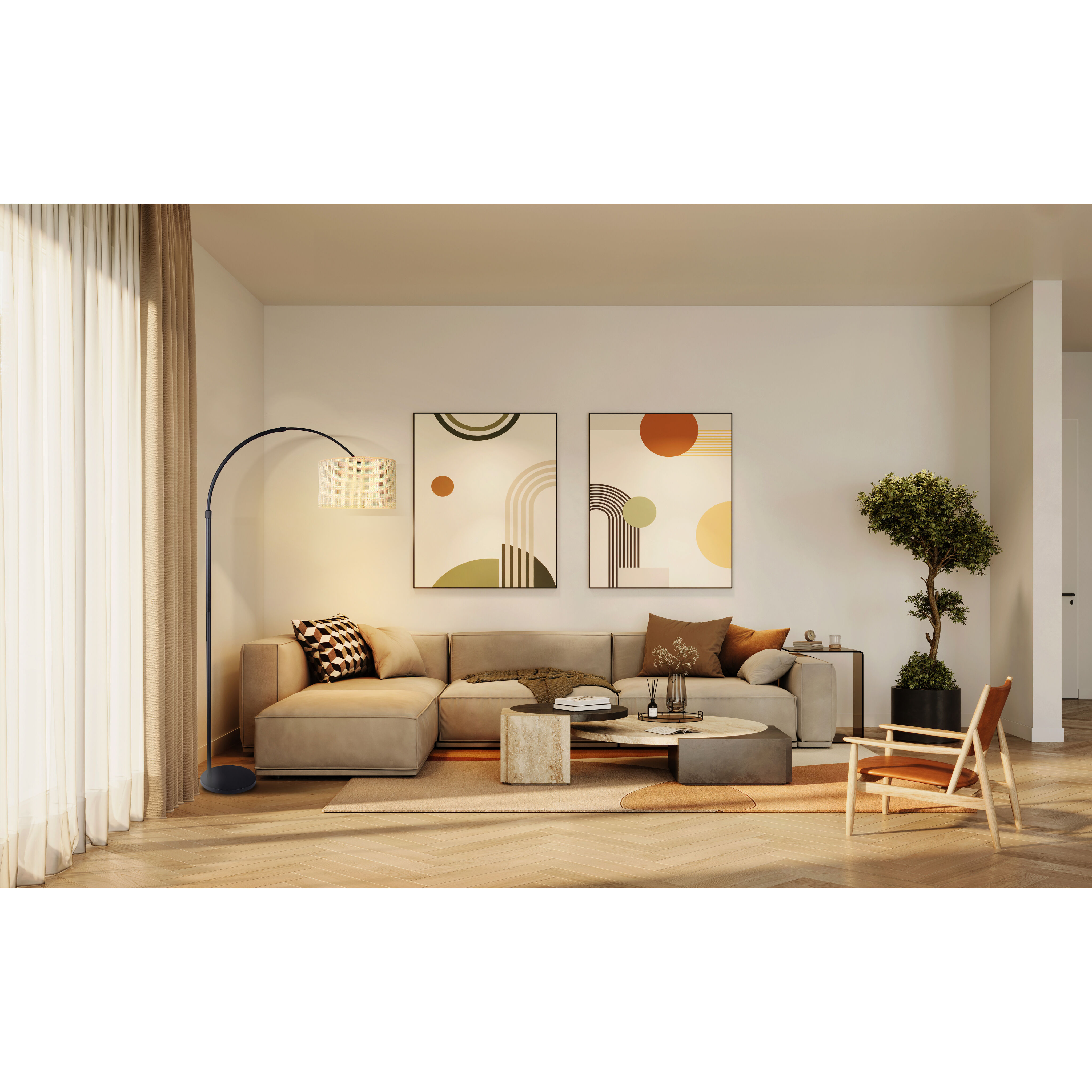 Merritt 81.75 inch 150.00 watt Matte Black Floor Lamp Portable Light