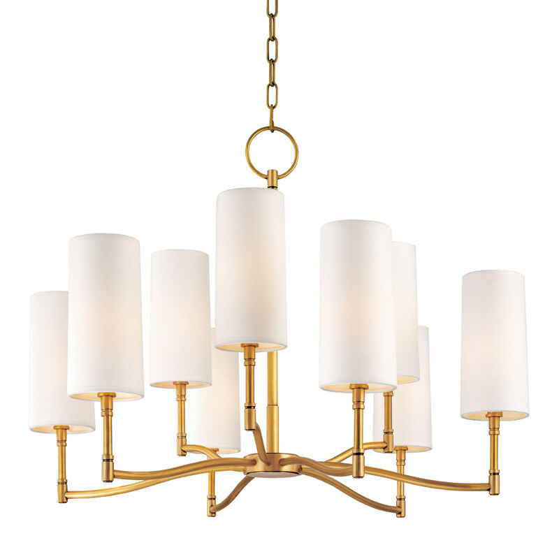 Dillon 9 Light 30 inch Aged Brass Chandelier Ceiling Light