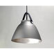 Nordic 1 Light 14 inch Black/Brushed Platinum Single Pendant Ceiling Light in Black and Brushed Patinum