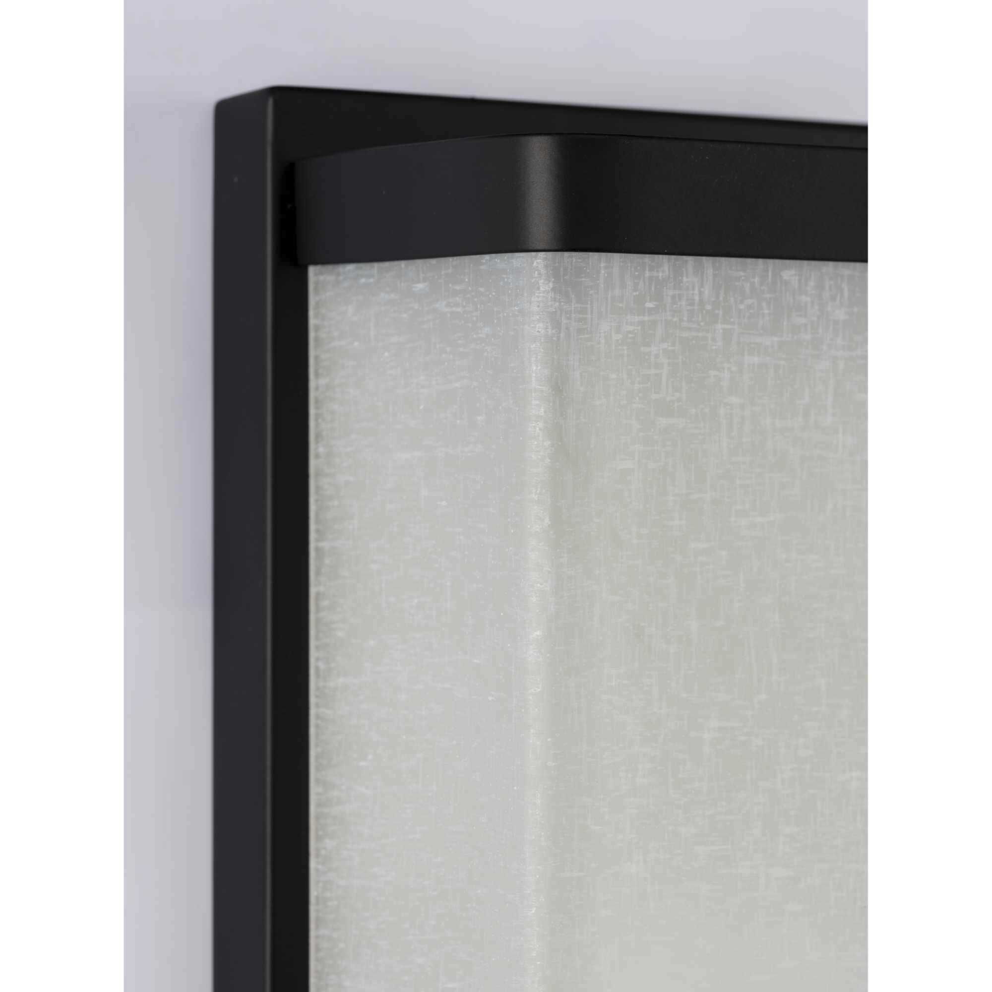 Linen Glass 1 Light 6 inch Matte Black Wall Sconce Wall Light